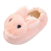 Toddler Kids Baby Warm Shoes Boys Girls Cartoon Soft-Soled Slippers Pink 13-14